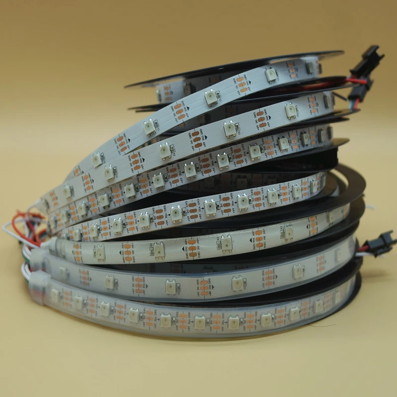 

LED Strips WS2812B ws2812 IC RGB individually addressable 5050 leds strip light Waterproof diode flexible neon led tape lamp 5V