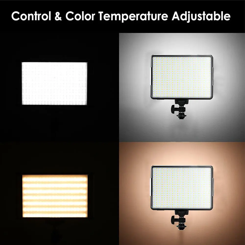 396 LED Bulbs Lighting Bi-Color &amp Dimmable Slim DSLR Video Light + F550 Battery+Charger for Canon Nikon Camera DV Camcorder |