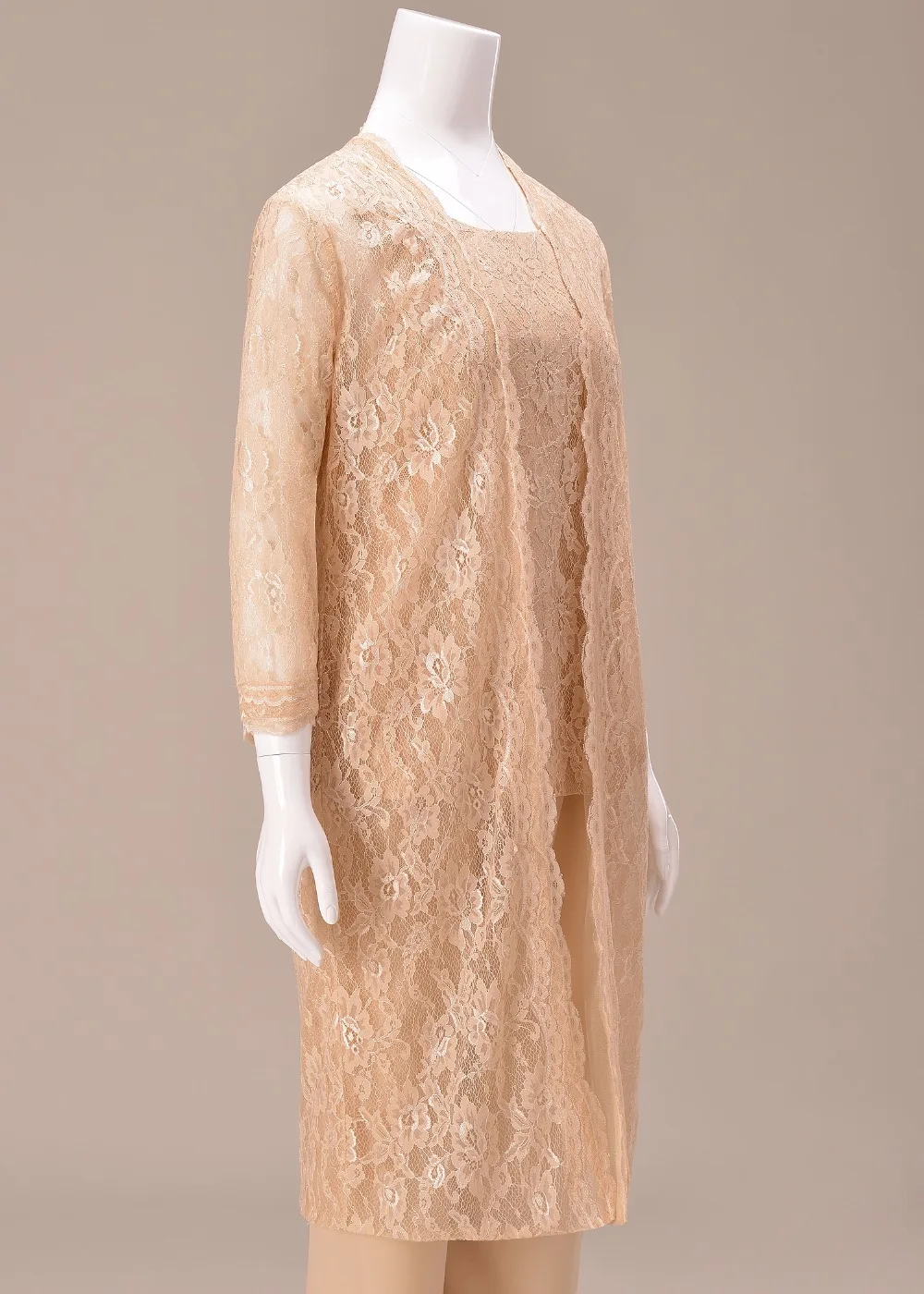 Мусульманская кружевная куртка из трех частей наряд для матери невесты платье