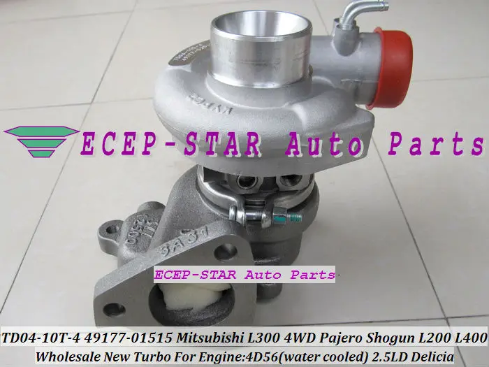 Турбокомпрессор водяной TD04 49177-01515 MR355220 для Mitsubishi Delicia Pajero Shogun L200 L300 L400 4D56T 4D56 2.5L
