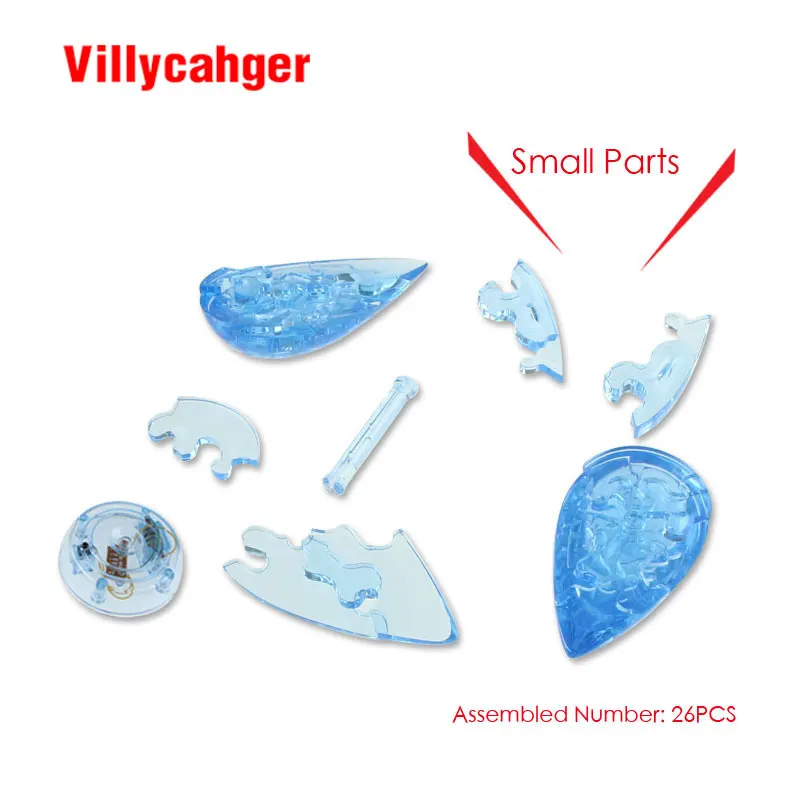 Free shipping Crystal Puzzle with Flash Light DIY Model Buliding Toy for Children Home Decoration - Water Drop 9010A | Игрушки и хобби