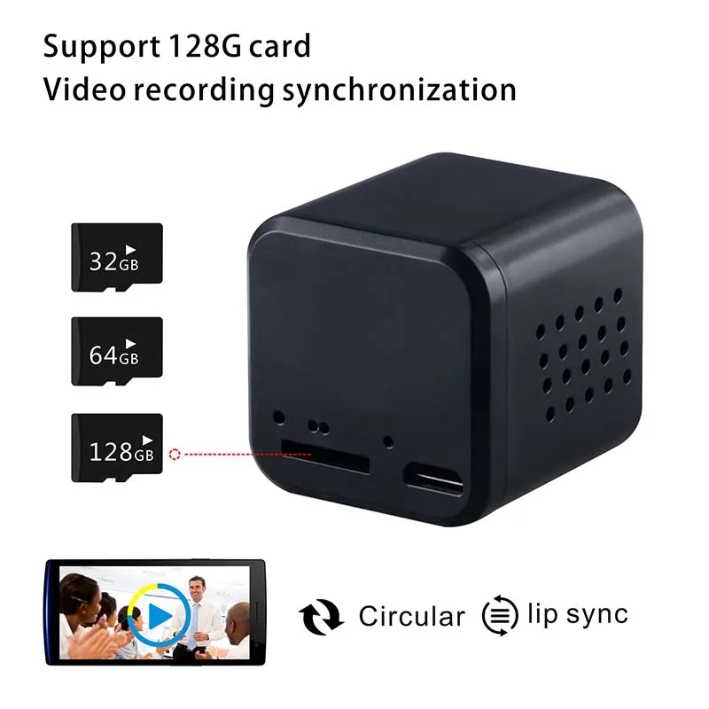 Беспроводная WIFI Безопасность Мини IP P2P камера широкий угол ИК ночного видения