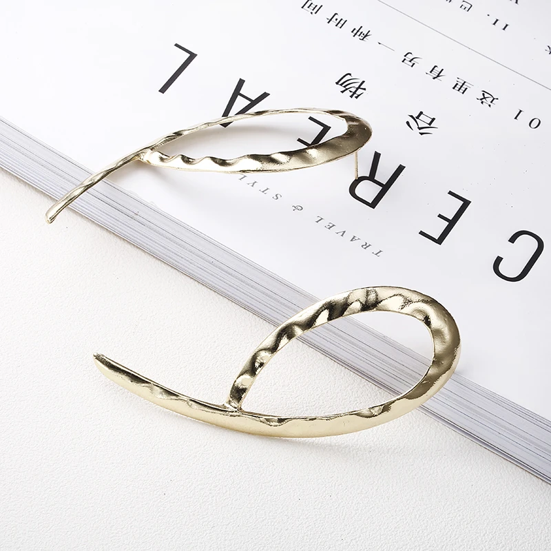 Европейский Панк Стиль Бохо золотые серьги преувеличенные большие висячие для