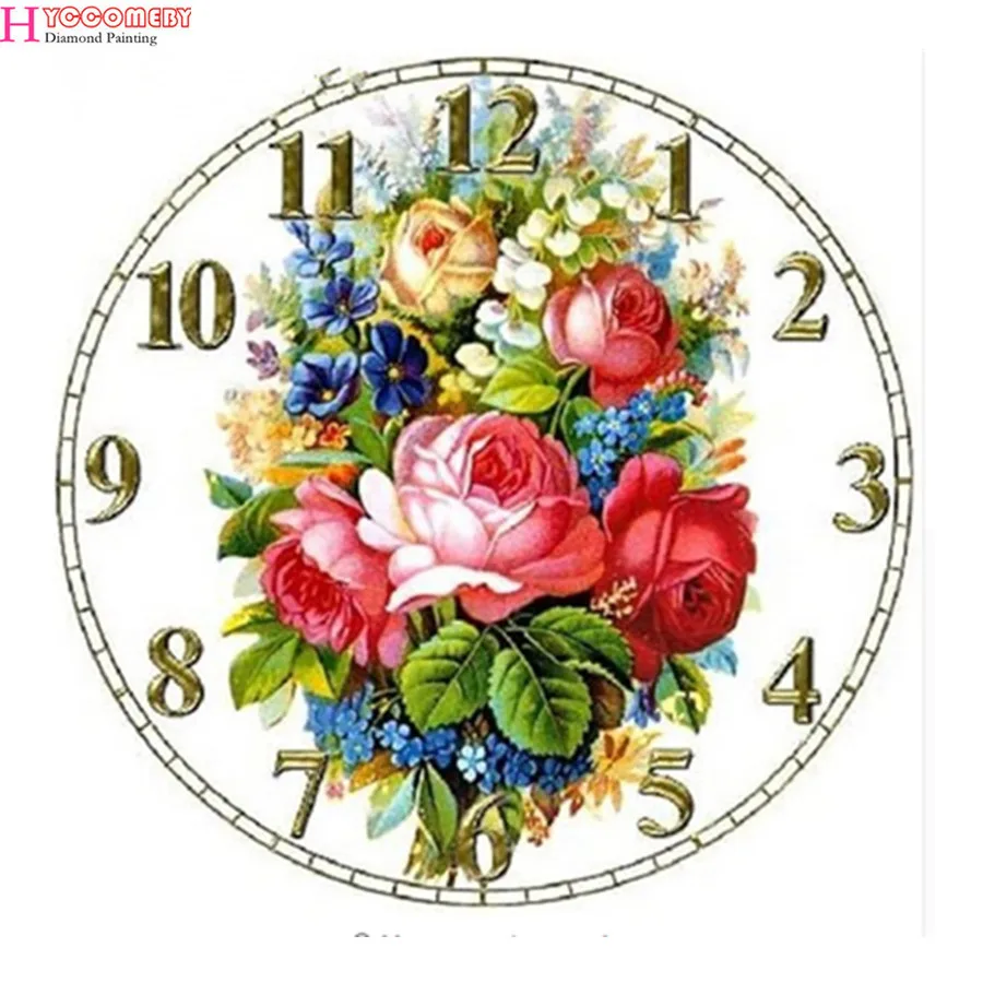 New Full Dimond Mosaic Cross Stitch Unfinished Diy 5D Diamond Painting Rose Needlework Embroidery Flowers Christmas Gift | Дом и сад