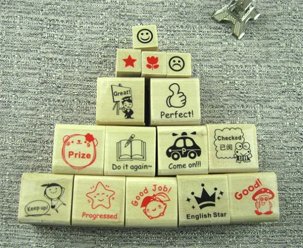 10 комплектов (15 шт./компл.) Английский преподаватель комментарии деревянный набор