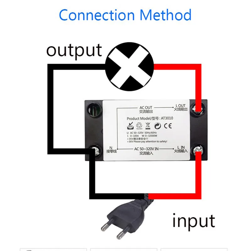 AC50~ 320V 100A 3KKW Phone App измерители переменного тока цифровые измерители напряжения индикатор мощность счетчик энергии вольтметр амперметр ток AT3010