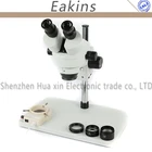 Бинокулярный стерео микроскоп промышленный микроскоп непрерывный зум 7X-45X + 0,5x 2,0x Вспомогательный объектив + 56 светодиодных ламп