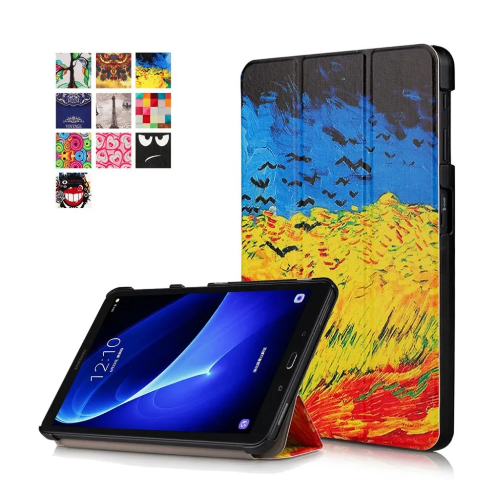 Для Samsung Galaxy Tab A 10 1 T585 T580 чехлы для планшетов цветные окрашенные искусственная