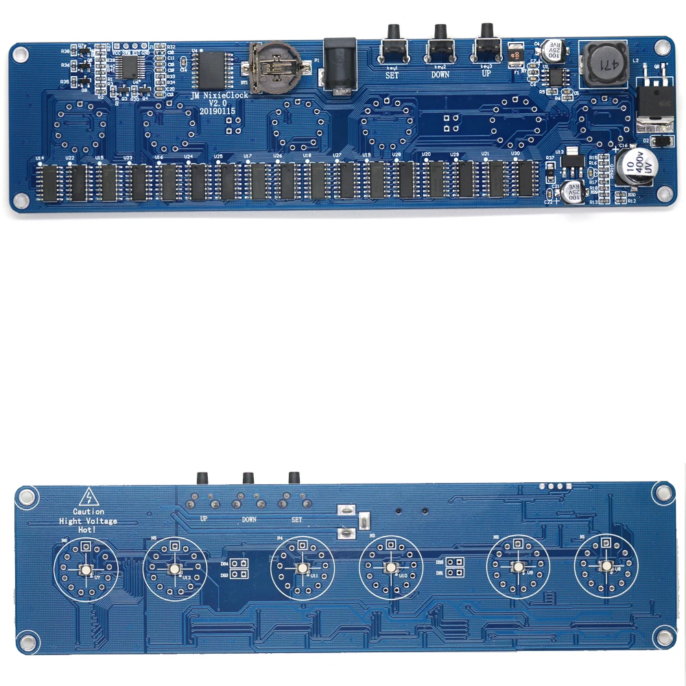 Zirrfa 5V 1A электронный DIY kit in14 Nixie трубка цифровой светодиодный Подарочная плата с часами комплект PCBA, без трубок