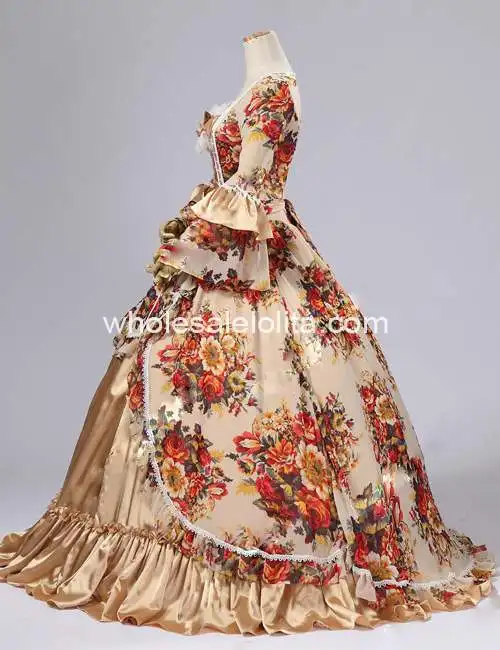 Лидер продаж винтажное платье принцессы в стиле рококо 18-го века свадебное |