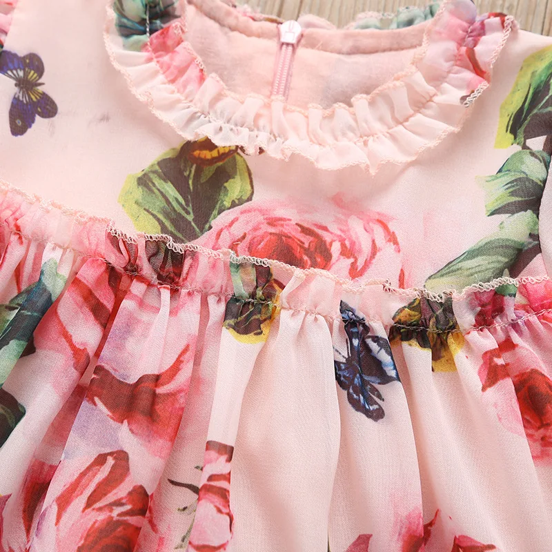 Melario Baby Girls Dress Kids Dresses For Girls Cute Toddler Kid Baby Girl Short sleeve Floral Party Princess Boho Pageant Dress