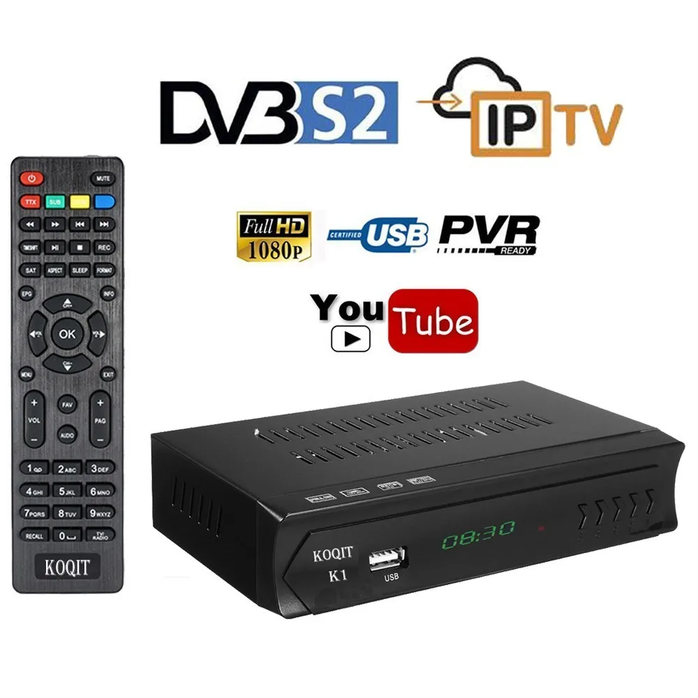 DVB S2 цифровой приемник спутниковый декодер Бесплатный спутниковый ресивер ТВ коробка тюнер DVB-S2 спутниковый искатель IP tv Youtube Wifi Biss/Vu/Scam