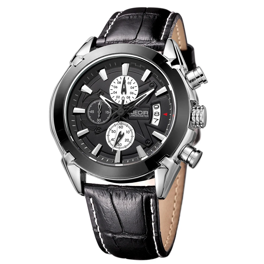 Фото Fashionable Luxury Mens Watches Japan Movt 3 Real Dials Leather Quartz Watch Male Wrist Original Top Brand JEDIR Clocks Наручные часы Fashionable Luxury Mens Watches Japan Movt 3 Real Dials Leather Quartz Watch Male Wrist Original Top Brand JEDIR Clocks Наручные часы