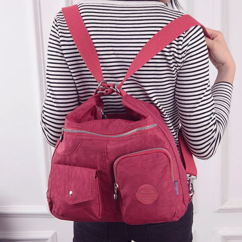Jinqiaoer-bandoleras impermeables para mujer, bolso cruzado informal Multicolor, ideal para ir de compras, de viaje