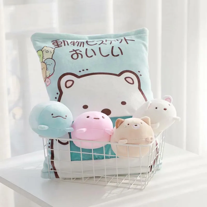 Мягкая плюшевая игрушка Sumikko Gurashi кукла из био мультфильма Сан Икс 4 шт. в упаковке