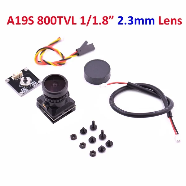 A19S 2.3mm Lens Starlight 1/1. 8 ''датчик уровня 800TVL OSD FPV камера NTSC/PAL переключаемый 2,1 мм/2,3 мм объектив FPV камера для FPV гоночный Дрон - Цвет: A19S 2.3mm Lens