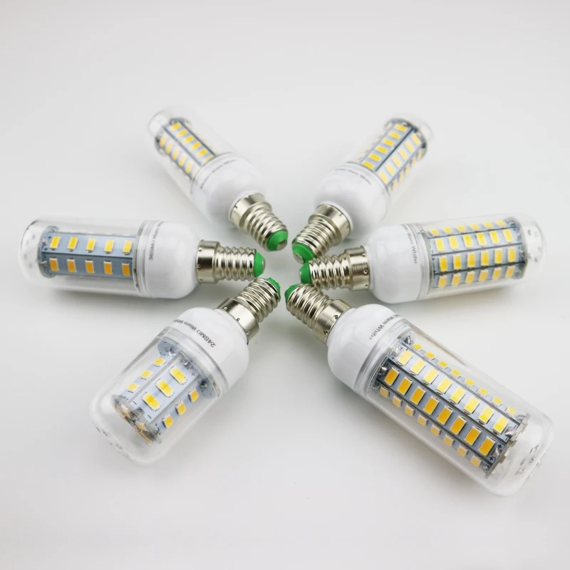 Светодиодная лампочка E27 E14 220 В SMD 5730 светодиодсветильник G9 24 36 48 56 69 72