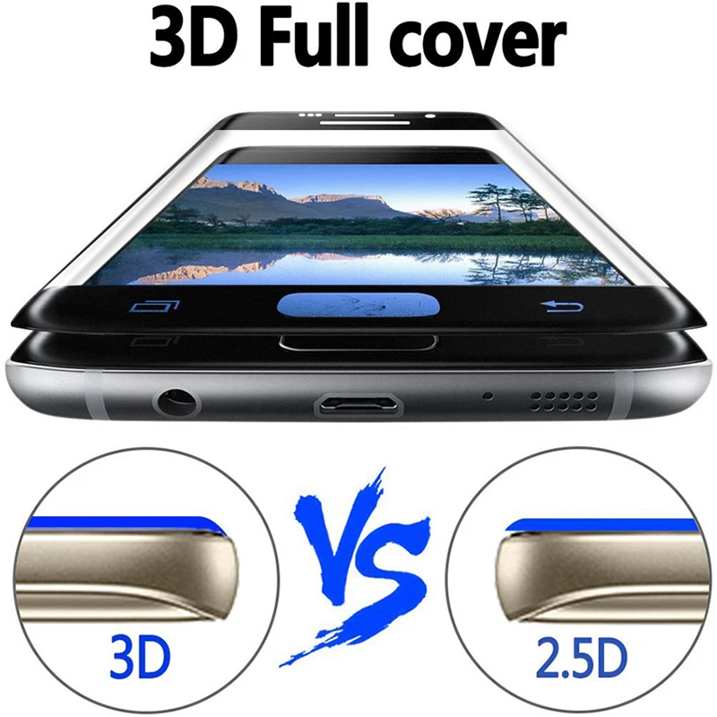 2019 Новое 3D стекло для samsung Galaxy S7 Edge S8 S9 Plus кривая Защитная пленка телефона