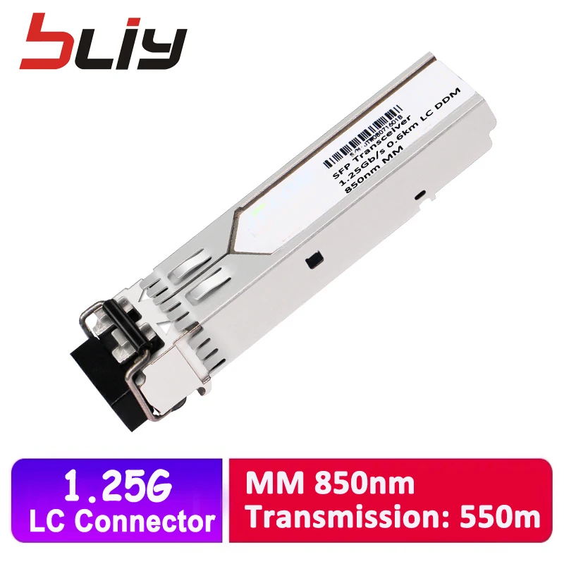 1 шт. 850 нм SFP трансивер 550 м sfp Модуль LC гигабитный многорежимный дуплексный