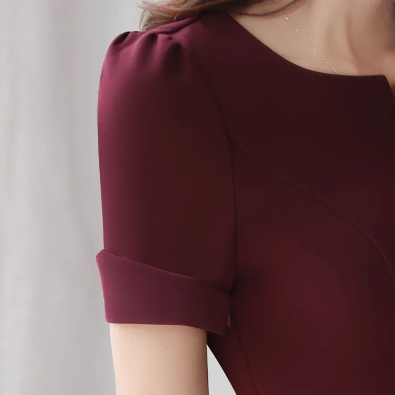 Винтаж одноцветное Цвет деловая модельная одежда Для женщин носить на работу