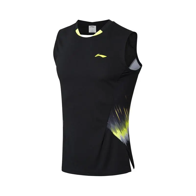 Li-Ning мужской костюм для соревнований по бадминтону национальная команда спонсор комфортная подкладка дышащие футболки без рукавов AVSN291 COND18 - Цвет: AVSN291-2H
