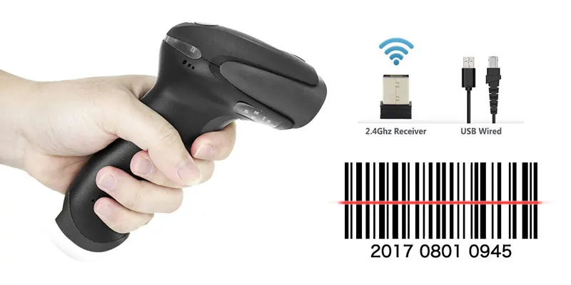 NETUM 2,4G беспроводной сканер штрих-кода лазерный считыватель штрих-кода с USB Приемником для POS и инвентарного NT-2028