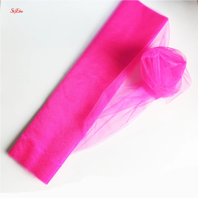 48 см x 5 м ткань из органзы свадебные аксессуары тюль сделай сам пояс для стула