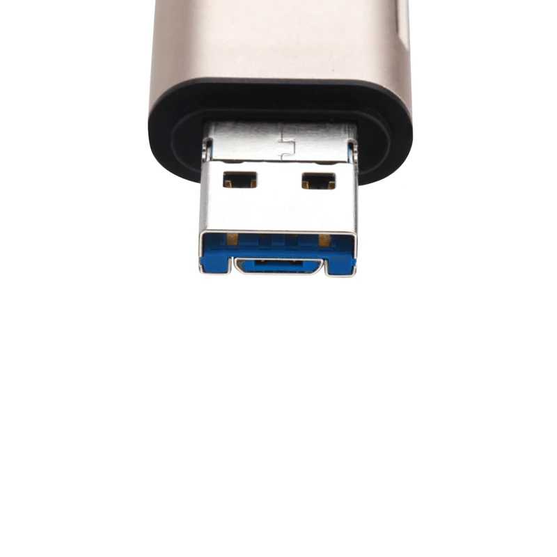 Портативный мини-дизайн очаровательный 3 в 1 кард-ридер usb type C Micro USB 3,0 устройство для чтения карт SD TF Поддержка type C OTG кард-ридер