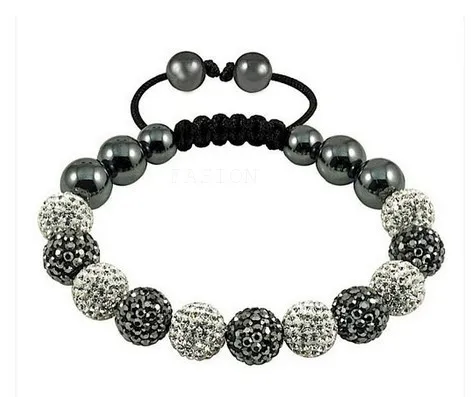 Бесплатная доставка! Браслет ручной работы с бусинами в виде дискотечного шара 10