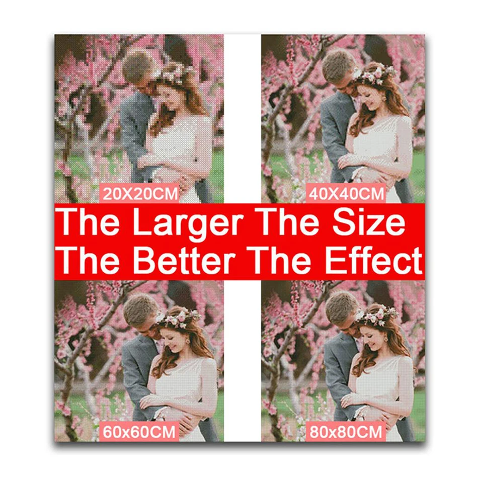 Full Round Diamond embroidery Cross stitch tree DIY 3D mosaic flower Square painting landscape |