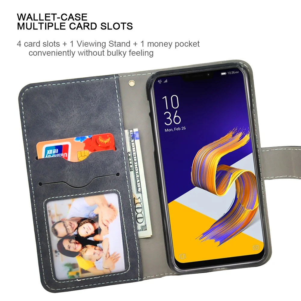 Винтажный кожаный чехол с откидной крышкой для ASUS Zenfone Live L1 ZA551KL ZA550KL роскошный