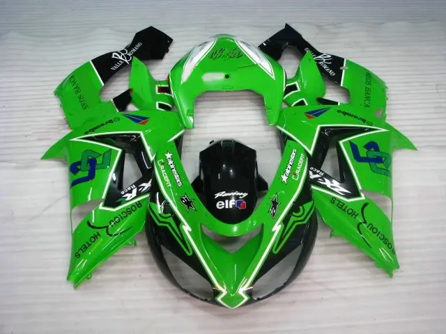 Обтекатель для мотоцикла набор Кавасаки ниндзи ZX10R 06 07 ZX 10R 2006 2007 zx 10r ABS зелено
