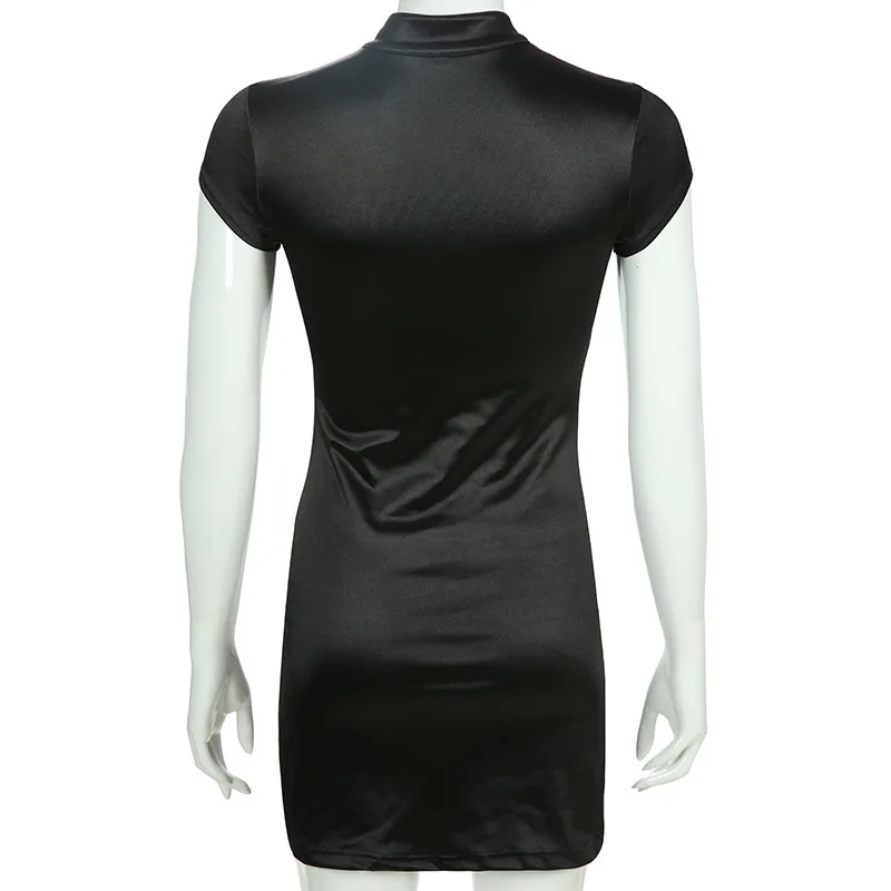 Мини-платье женское атласное с вырезами пикантное винтажное платье-халат в
