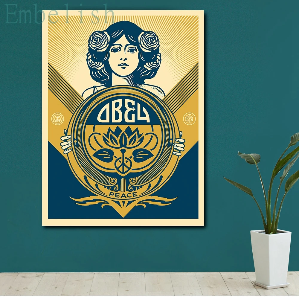 

Embelish 1 Pieces Obey Peace Artworks HD Print Canvas Paintings For Living Room Modern Home Decor Pictures Bedroom Wall Posters