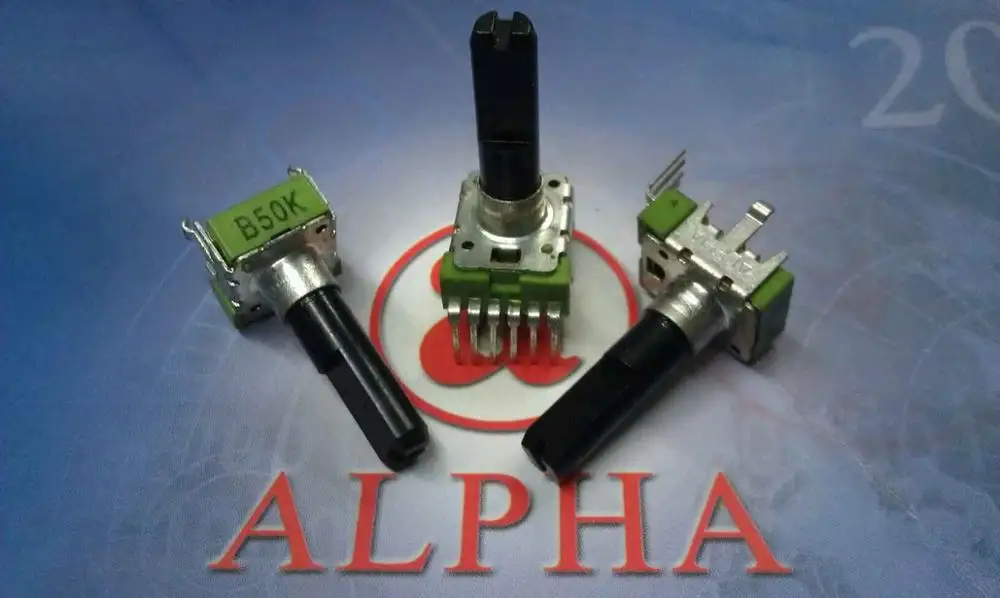 

5pcs Taiwan ALPHA RK12 type potentiometer B50K 23MM axis midpoint