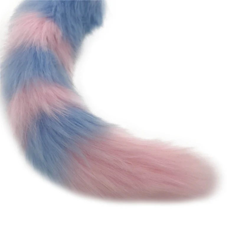 Metal Anal Plug Light Blue Pink FoxTail Anus Dilator Insert Butt Bead Stopper Sex Toys H8-228B | Красота и здоровье