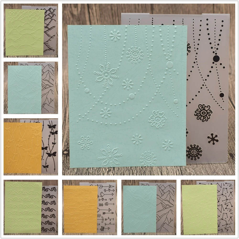 Линия цветок бабочка лоза пластик тиснение папка Трафарет Шаблон для