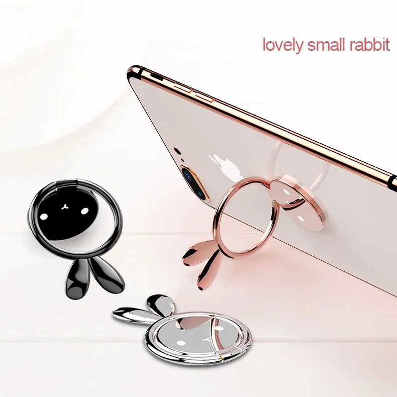 360 градусов вращающийся милый кролик палец кольцо Мобильный телефон Смартфон подставка держатель для iPhone X 6 7 8 плюс все смартфон