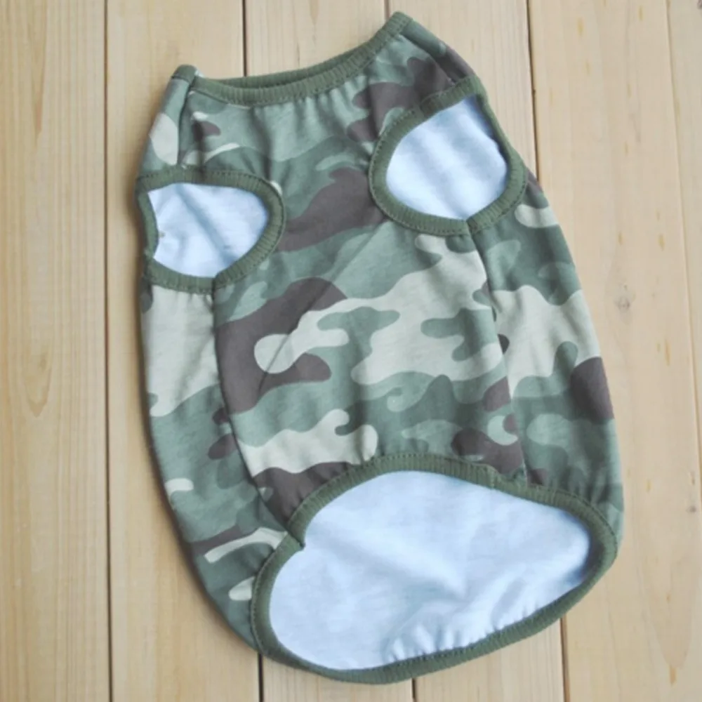 Модная футболка для собак и кошек симпатичная камуфляжная майка летняя куртка