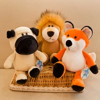 2535cm cute plush animal toy fox plush raccoon giraffe orangutan monkey tiger lion elephant dog sweetheart baby gift