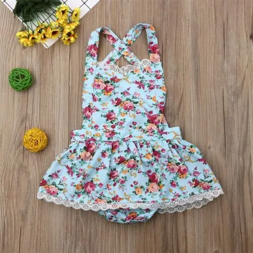 Летнее цветочное платье для маленьких девочек Citgeett боди с открытой спиной