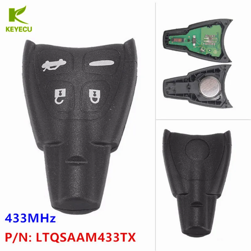 KEYECU Новый дистанционный брелок 433 МГц PCF7946AT для SAAB 9 3 5 2003 2009 P/N: LTQSAAM433TX|fob|fob key |