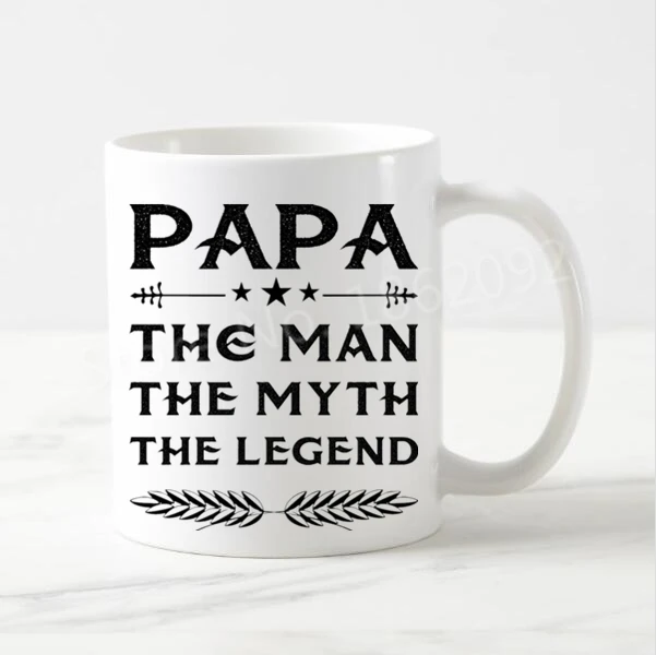 

Персонализированная кофейная кружка Papa Dad Grandad, подарок мужчине, легенда о мифе, новинка, крутая надпись, муж, дядюшка, Рождественский подаро...