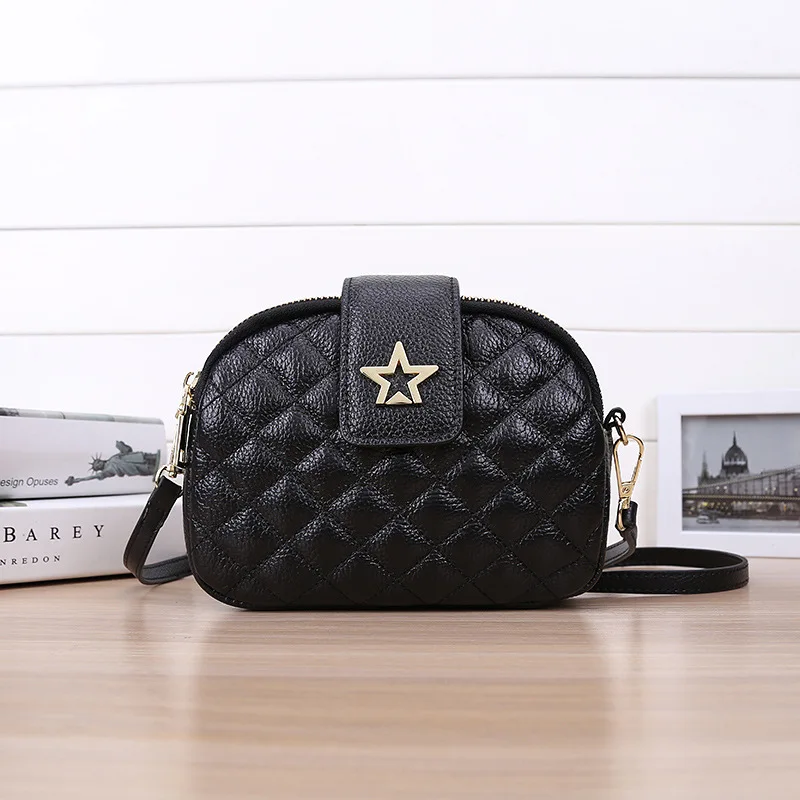 Женские Модные из натуральной кожи Курьерские сумки женские плед Crossbody Сумки