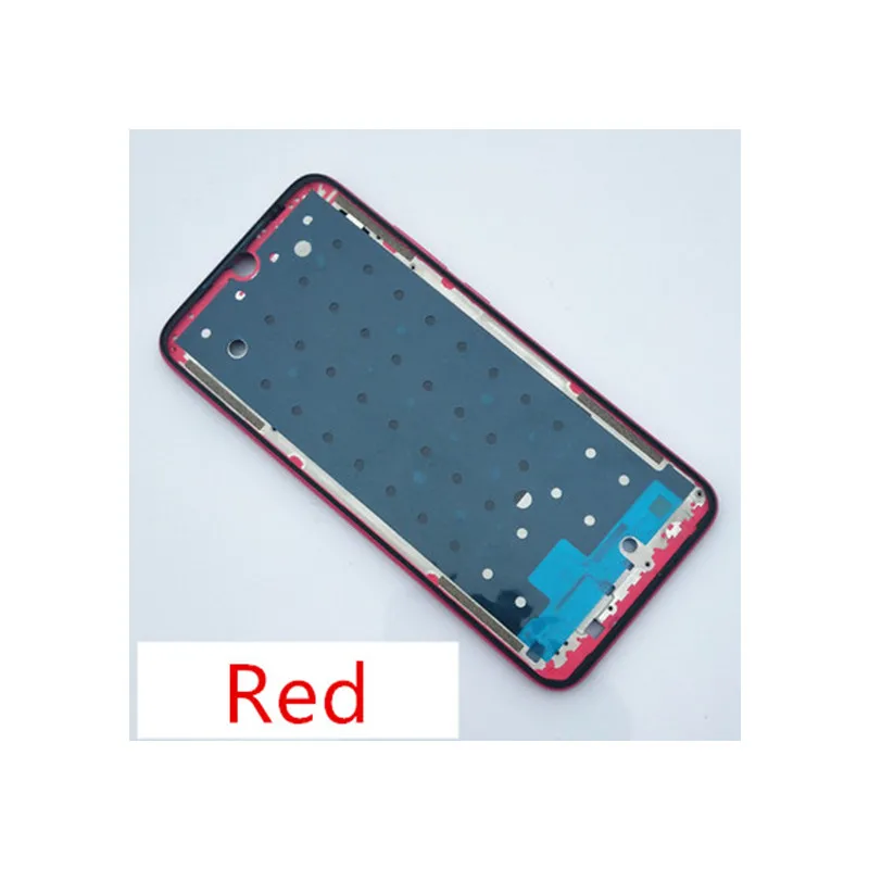 Красный Для Xiaomi Redmi Note 7/Note 7 Pro средняя рамка поддерживающая рамка для ЖК-дисплея пластина корпус ободок Лицевая панель ободок запасные части - Цвет: Красный
