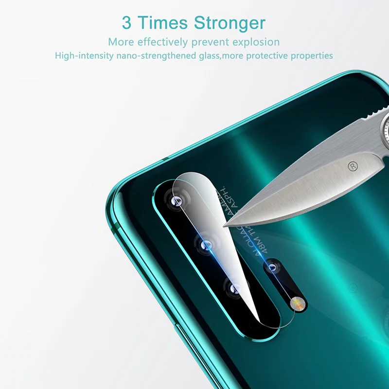 2 шт. закаленное стекло для Huawei Honor 20 Pro камеры полное покрытие Защитная пленка