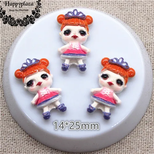 20pcs Новинка,, кавайный миниатюрный Кабошон из смолы для больших и маленьких девочек с плоской задней поверхностью, художественная поставка, сделай сам, скрапбукинг - Цвет: 20pcs