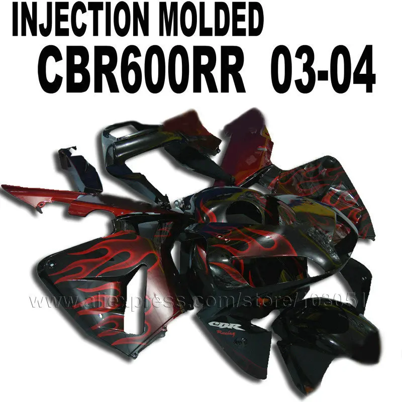Мото литье под давлением дорожные обтекатели комплект для Honda CBR600RR 2003 2004 CBR 600 RR 03 04