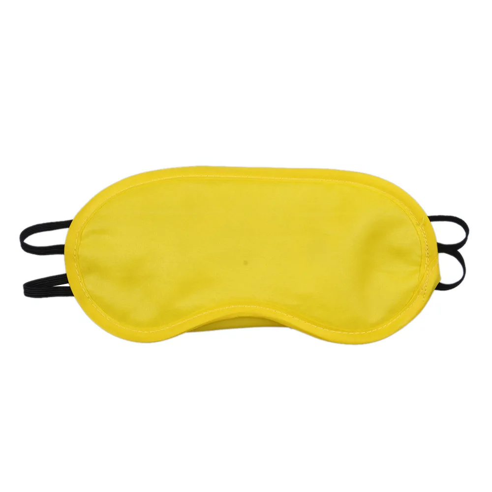 Yellow 100 шт./лот, Подарочная маска для сна для путешествий, черная маска с повязкой на глаза, ночная экономичная маска - Цвет: Yellow