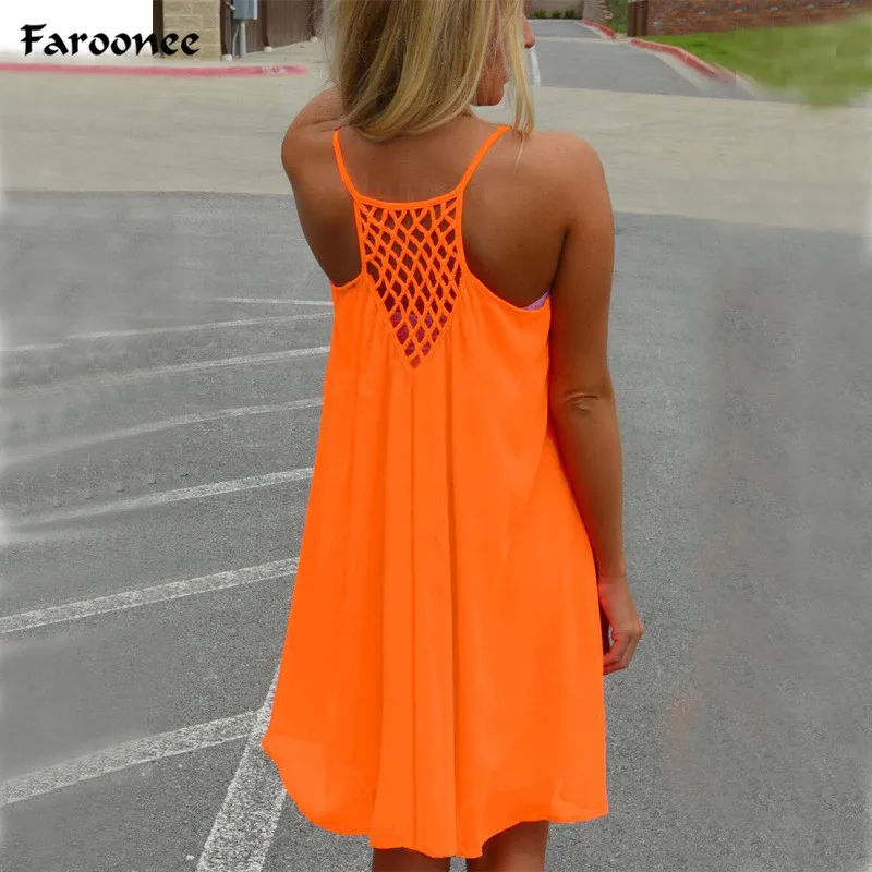 Летние шифоновые женские топы Naiveroo с открытой спиной пикантная пляжная длинная